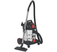 Vacuum Cleaner Industrial 20L 1400W/230V Stainless Drum Auto Start