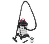 Sealey PC300SD 30L Vacuum Cleaner Wet & Dry with Stainless Steel Drum & Detachab