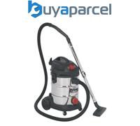 Sealey Industrial Vacuum Cleaner Stainless Steel Drum Auto Start 30L 1400W/230V