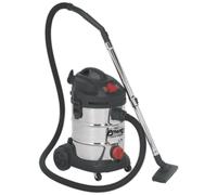 Sealey PC300SDAUTO Vacuum Cleaner Industrial 30ltr 1400W/230V Stai...