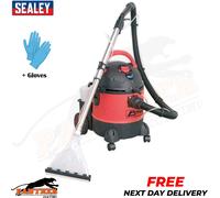 Sealey PC310 Valeting Machine Wet & Dry with Accessories 20ltr 1250W + Gloves