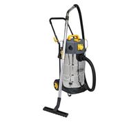 Sealey PC380M110V 38L Dust-Free Wet & Dry Industrial Vacuum Cleaner Stainless Steel Drum M Class Filtration