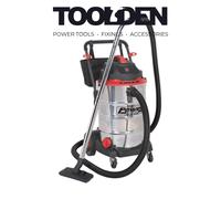 Sealey PC460 Vacuum Cleaner Wet & Dry 60L Stainless Drum 1600W 230V