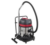 Sealey 60L Vacuum Cleaner Wet & Dry Stainless Steel Drum 2400W/230V PC460