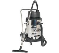 Sealey PC477 Twin Motor Wet and Dry Vacuum Cleaner with Trolley Cart 77L 240v