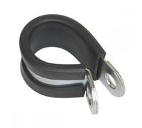 Sealey Pipe Clip Rubber Lined 21mm Pack of 25