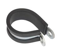 Sealey Pipe Clip Rubber Lined 32mm Pack of 25