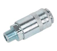 Sealey PCL Air Line Coupling BSPT Male Thread 1/4" BSPT Pack of 50