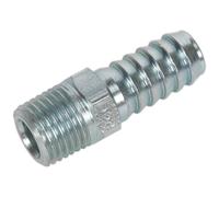 Sealey AC09 Screwed Tailpiece Male 1/4inBspt - 3/8in Hose Pack Of 5
