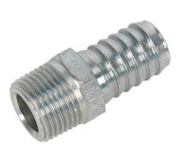 Sealey AC42 Screwed Tailpiece Male 3/8inBspt - 1/2in Hose Pack Of 5