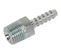 Sealey Screwed Tailpiece Male 1/4"BSPT - 3/16" Hose Pack of 5