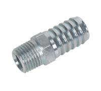 Sealey AC40 Screwed Tailpiece Male 1/4inBspt - 1/2in Hose Pack Of 5