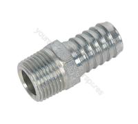 Sealey PCL Screwed Tailpiece Male 3/8"BSPT - 1/2" Hose - Pack of 5