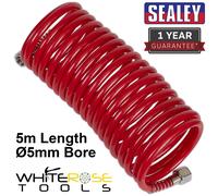 Sealey SA335 Pe Coiled Air Hose 5M X Ø5Mm With 1/4inBsp Unions
