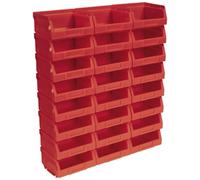 Sealey Plastic Storage Bin TPS124R 105 x 85 x 55 mm Red Pack of 24