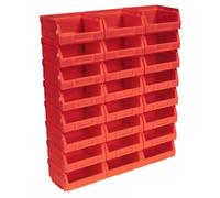 Sealey Plastic Storage Bin 105 X 85 X 55mm - Red Pack Of 24 Tps124R