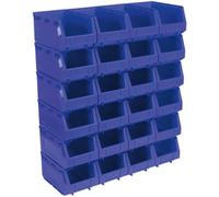 Sealey Plastic Storage Bin 150 x 240 x 130mm - Blue, Pack of 24