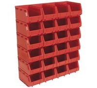 Sealey Plastic Storage Bin 150 X 240 X 130mm - Red Pack Of 24 Tps324R