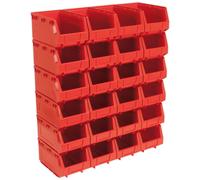 Sealey Plastic Storage Bin 148 x 240 x 128mm - Red Pack of 24