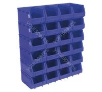Sealey Plastic Storage Bin 150 x 240 x 130mm, Blue - Pack of 24