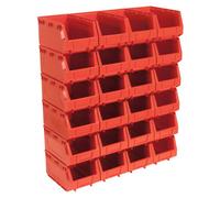 Sealey Plastic Storage Bin 150 X 240 X 130mm - Red Pack Of 24 Tps324R