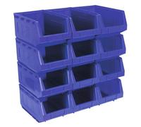 Sealey Plastic Storage Bin 210 X 355 X 165mm - Blue Pack Of 12 Tps412B