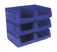 Sealey Plastic Storage Bin 310 x 500 x 190mm, Blue - Pack of 6 TPS56B