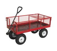 Sealey Platform Truck with Sides and Pneumatic Tyres - 450kg Capacity