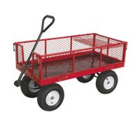Sealey Platform Truck with Sides Pneumatic Tyres 450kg Capacity - CST806