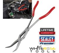 Sealey Bent Needle Nose Pliers AK8592 - 45° Double-Jointed Long Reach 335 mm