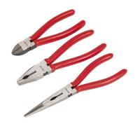 Sealey Pliers Set Chrome Vanadium Steel Fully Polished Finish 3Pc Ak8564