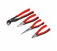 Sealey Pliers Set Side Cutting Long Nose Serrated 4PC Chrome Vanadium Steel