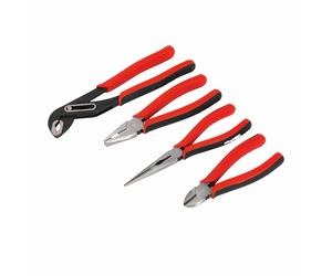 Sealey Pliers Set Side Cutting Long Nose Serrated 4PC Chrome Vanadium Steel