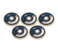 Sealey 115mm Felt Flap Disc 22mm Bore Pack of 5 - FFD5