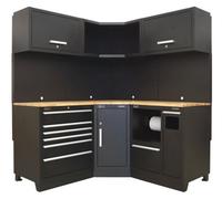 Sealey Premier 1.7M Corner Storage System - Oak Worktop Apmscombo6W