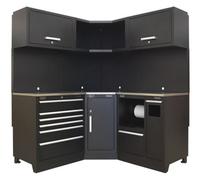 Sealey Premier 1.7M Corner Storage System - Stainless Worktop Apmscombo6Ss