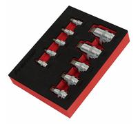 Sealey Premier 10 Piece Mixed Drive Stubby Hex Bit Socket Set EVA 4-19mm AK6244