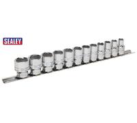 Sealey Premier 12 Pce Metric 3/8" Sq Dr 6Pt Hex LOCK ON GRIP Socket Set AK2741