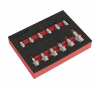 Sealey Premier 12 Piece Mixed Drive Stubby Torx Bit Socket Set EVA T8-T60 AK6245