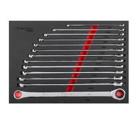 Sealey Premier 13 Piece XL Double Ring Ratchet Spanner Set 8 - 24mm EVA AK63190