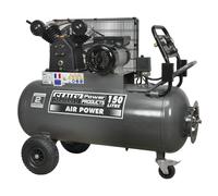 Sealey Premier 150L Belt Drive Air Compressor with Front Control Panel 3hp SAC3153B