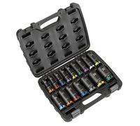 Premier Lock-On Deep Impact Socket Set - 1/2in Square Drive 16 Piece