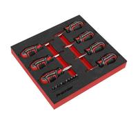 Sealey AK4371 Stubby Screwdriver Set 17Pc Gripmax®