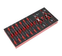 Premier Precision Screwdriver & Mini Pliers Set with Tool Tray 17 Piece