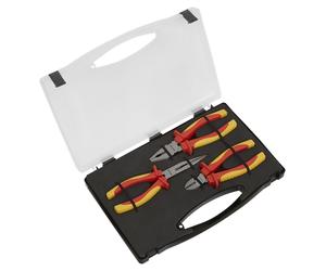 Sealey Premier 3 Pce Side Cutter Long Nose & Combination Plier Set AK83452