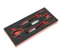 Premier Long Needle Nose Pliers Set with Tool Tray 3 Piece