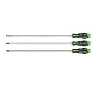 Sealey Premier 3Pc 450mm Extra-Long Hammer-Thru Screwdriver Set Hi-Vis Green Ak4942Hv