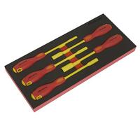 Sealey TBTE08 Insulated Nut Driver Set 5Pc With Tool Tray - Vde Approved