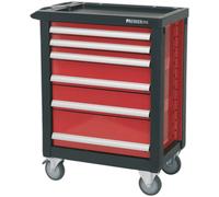 Sealey Premier 6 Drawer Roller Cabinet Black / Red