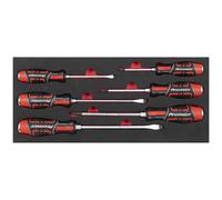 Sealey Premier 6 Piece Hammer Thru Screwdriver Set in Module Tray